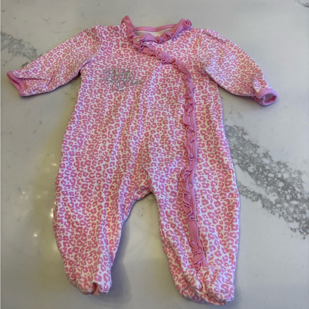 Baby Phat Pink Animal Print Footie